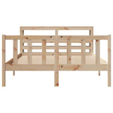 Bed Frame without Mattress 140x190 cm Solid Wood Pine 3305753