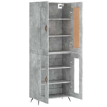 Highboard Concrete Grey 69.5x34x180 cm Engineered Wood 3199597