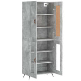 Highboard Concrete Grey 69,5x34x180 cm Engineered Wood 3199597