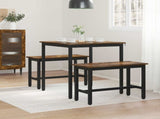 Dining Tables 70 x 70 x 75 cm Engineered Wood Smoked Oak Square 892622