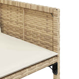 Garden Chairs with Cushions 4 pcs Beige Poly Rattan 365004