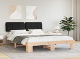 Bed Frame with Upholstered Headboard Black 120 x 200 cm 877421