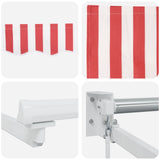 Manual Retractable Awning with LEDs Red and White 5 x 3 m 3419331