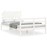Bed Frame without Mattress White 120x200 cm Solid Wood 3195282