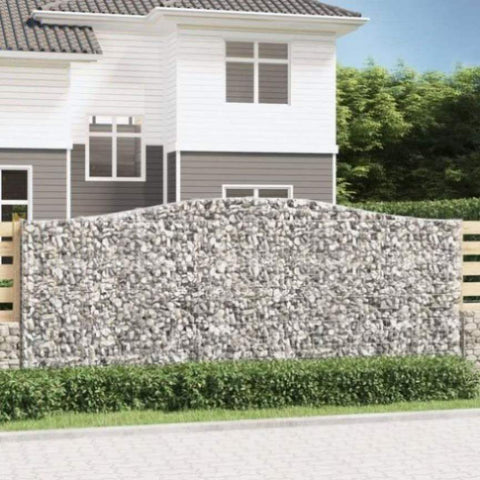 Arched Gabion Basket 400x30x160/180 cm Galvanised Iron 153408