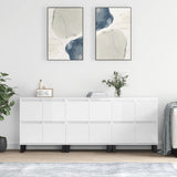 Sideboards 3 pcs High Gloss White Engineered Wood 3190207