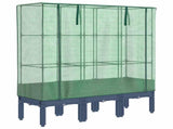 Raised Bed with Greenhouse Cover Rattan Look 120x40x140 cm 4015834