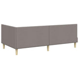 Corner Bed Frame with Headboard Taupe 90 cm x 190 cm Velvet 42016186