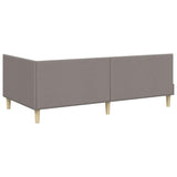 Corner Bed Frame Taupe 90 x 200 cm Fabric and Engineered wood 42016194