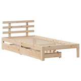 Bed Frame with Drawers without Mattress 75x190 cm Small Single 3301994