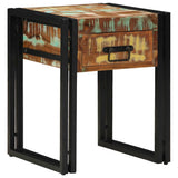 End Table with Drawer 40 x 40 x 50 cm Solid Reclaim Wood 4016713