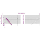 Chain Link Fence Green 1.4x25 m 153915