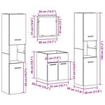 Bathroom Furniture Set 4 pcs Old Wood 41 x 38.5 x 46 cm 3332492