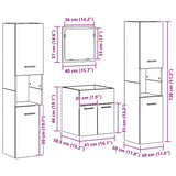 Bathroom Furniture Set 4 pcs Old Wood 41 x 38.5 x 46 cm 3332492