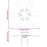 Ceiling Fan with Light 82 cm White 42035660