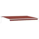 Retractable Awning Red and Black 500 x 300 cm Fabric and Metal 3331231
