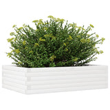Garden Planter White 90x60x23 cm Solid Wood Pine 847234