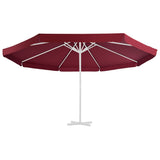 ZNTS Replacement Fabric for Outdoor Parasol Bordeaux Red 500 cm 312542