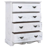 Drawer Cabinet White Paulownia wood Medium Drawer Cabinet 284180