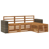 Outdoor Sofa Set 4 pcs Natural 3384215