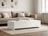 Coffee Table White 102 x 50.5 x 35 cm Engineered Wood 8011450