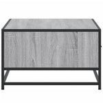 ZNTS Coffee Table Grey Sonoma 90x57x35 cm Engineered Wood and Metal 848757