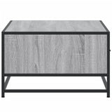 ZNTS Coffee Table Grey Sonoma 90x57x35 cm Engineered Wood and Metal 848757