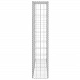 Gabion Wall with Covers Galvanised Steel 80x20x100 cm 143577
