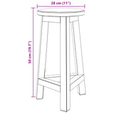 Stool Natural 28 x 28 x 50 cm Mahogany Wood 42012391