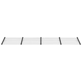 Door Canopy Black and Transparent 396x90 cm Polycarbonate 153689