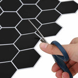 Hexagon Tile 20 pcs Black 30 x 30 cm Polyurethane and PET 42021327