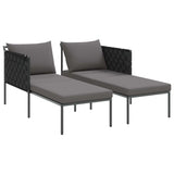 Sunbed Anthracite 153 x 115 x 69.5 cm Powder-Coated Steel 42004135