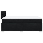 ZNTS Box Spring Bed with Mattress Black 120x200 cm Fabric 3285864