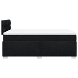 ZNTS Box Spring Bed with Mattress Black 120x200 cm Fabric 3285864