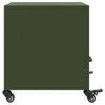 ZNTS Bedside Cabinets 2 pcs Olive Green 36x39x43.5 cm Steel 846713