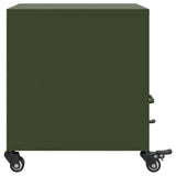 ZNTS Bedside Cabinets 2 pcs Olive Green 36x39x43.5 cm Steel 846713