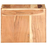 ZNTS Side Table 43x40x30 cm Solid Acacia Wood 323588