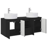 Bathroom Cabinet Set 3 pcs Black 49.5 x 44.5 x 65 cm 3405678