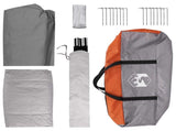 Family Tent with Roof Grey and Orange 487 x 340 x 216 cm 42028675
