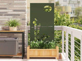 Garden Privacy Screen Olive green 50 x 140 cm Cold-rolled steel 876318