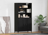 Highboard Black Oak 69.5 x 34 x 180 cm Engineered Wood 3416095