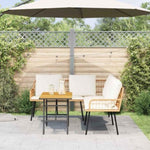 Garden Sofa Set 2 pcs Natural Poly Rattan 3328653