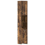 Bathroom Cabinet Smoked Oak 30x30x183.5 cm Engineered Wood 815519