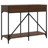 Console Table Brown Oak 100x39x78.5 cm Engineered Wood 835488