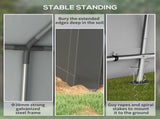 3.6 x 2.1m Portable Outdoor Shed, with Window - Dark Grey T3398P323922