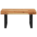 Basin Shelf Wall Mounted Steel and Solid Wood Acacia 3302773
