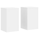 ZNTS Plant Stands 2 pcs White 30x30x50 cm Engineered wood 852915