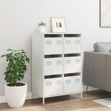 Highboard White 68x39x101,5 cm Steel 851225
