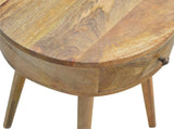 Solid Wood Nordic Circular Shaped Bedside, 1 Drawer B2743P402958