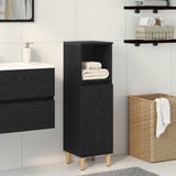 Bathroom Cabinet Black Oak 30 x 30 x 100 cm Engineered Wood 862807